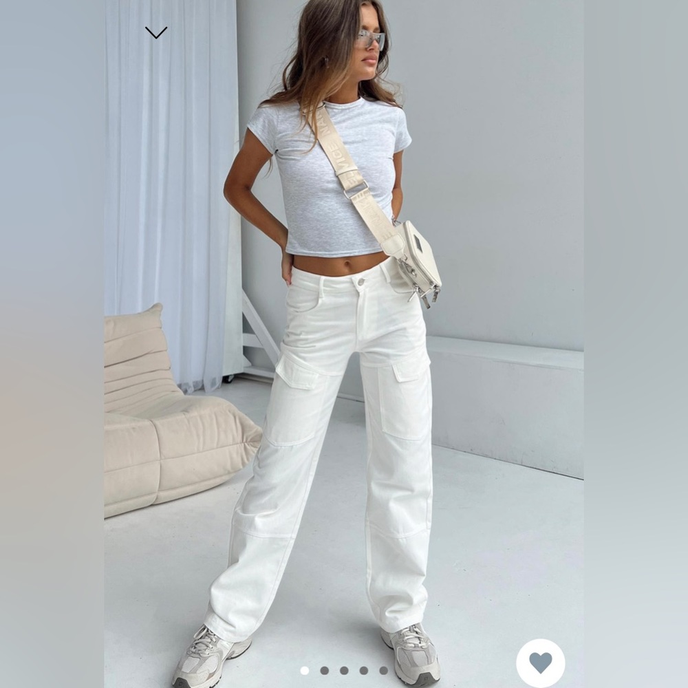 Princess Polly Kapala Cargo Jeans White - size 4 - new with tags (never worn!)